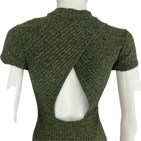 Mod Ref Cut Out Back Knitted Ribbed Dress Womens Size S (I10185) - Picture 5 of 9